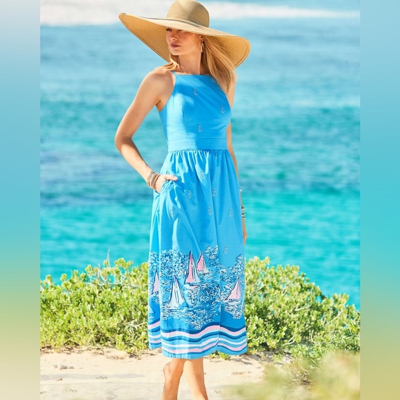 Lilly Pulitzer Charlese Halter Midi Dress, Size 8, NWT - Picture 12 of 12